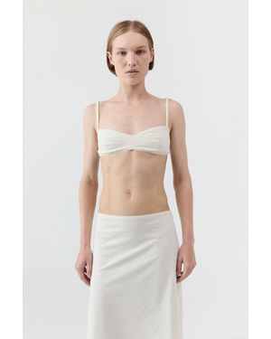 St. Agni Pointelle Bralette - White
