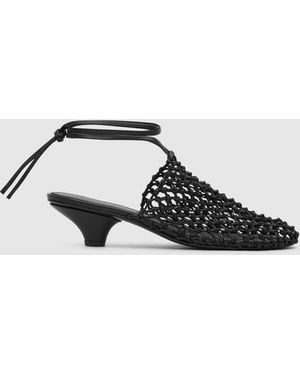 St. Agni Woven Mule Heel - Black