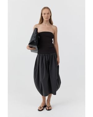 St. Agni Sculpted Balloon Dress - Black