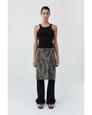 St. Agni Savannah Silk Wrap Skirt - Multicolor