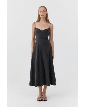 St. Agni Paneled Bustier Dress - Blue