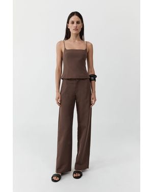 St. Agni Silk Canvas Carter Trousers - Multicolour