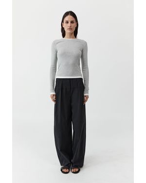 St. Agni Relaxed Pleat Trousers - White