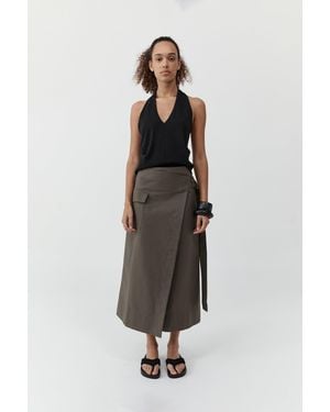 St. Agni Utility Wrap Skirt - White