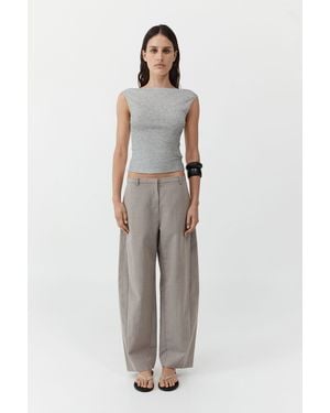 St. Agni Organic Cotton Ballerina Top - Gray