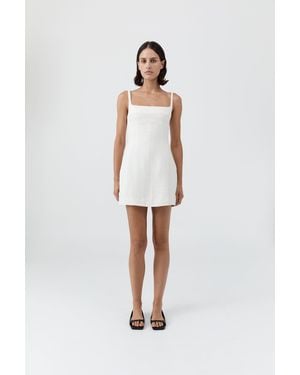St. Agni Tailored Square Neck Mini Dress - White