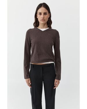 St. Agni Fine Merino V Neck Jumper - Multicolour