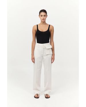 St. Agni Organic Cotton Slim Scoop Tank - White