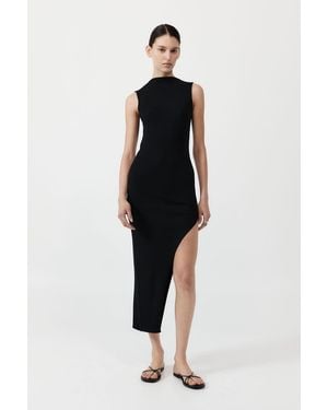 St. Agni Cut Away Knit Dress - Black