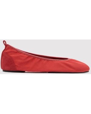 St. Agni Satin Ballet Flat - Red