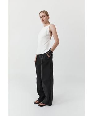 St. Agni Square Backless Top - White