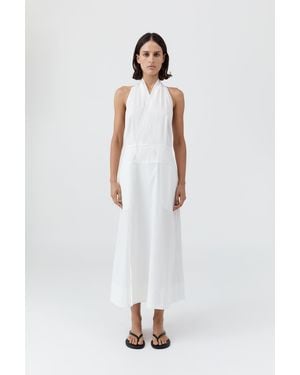 St. Agni Halter Wrap Dress - White