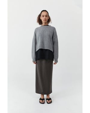 St. Agni Cropped Jumper - Grey