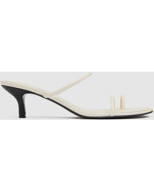 St. Agni Minimal Strap Heel - White