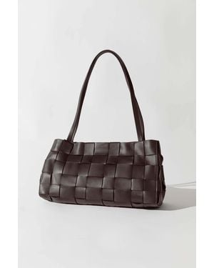 St. Agni Slim Woven Tote - Brown