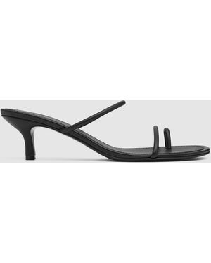 St. Agni Minimal Strap Heel - White