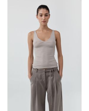 St. Agni Baby Wool Scoop Cami - Gray