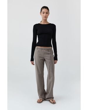 St. Agni 90S Wool Rouleau Minimal Trousers - Multicolour