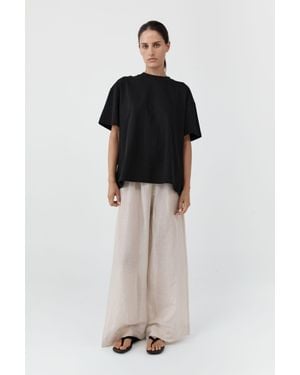 St. Agni Woven Check Relaxed Pants - Multicolor