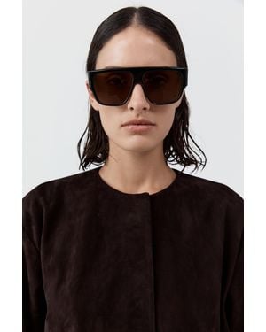 St. Agni Linea Oversized Sunglasses - Black