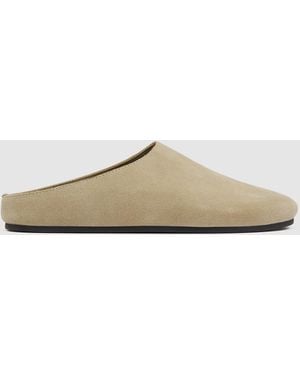 St. Agni Suede Mule - White
