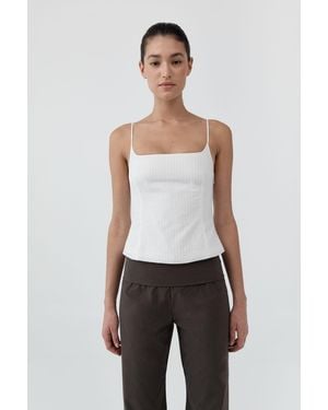 St. Agni Pinstripe Cami - Gray