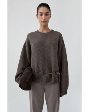 St. Agni Wool Crew Neck Sweater - Brown