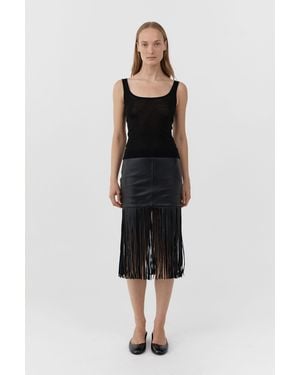 St. Agni Superfine Merino Wool Tank - Black