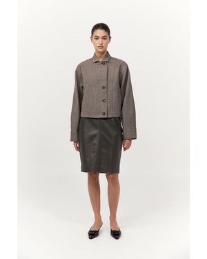 St. Agni Wool Cocoon Bomber - Gray