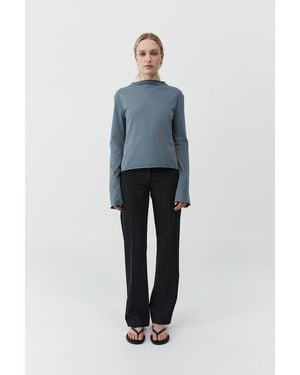 St. Agni Funnel Neck Long Sleeve - Blue
