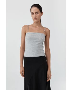 St. Agni Organic Cotton Square Neck Cami - White