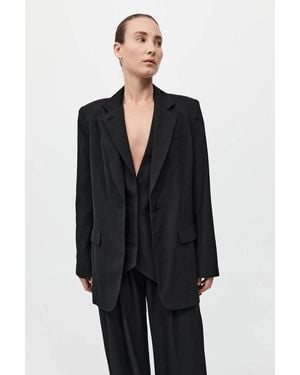 St. Agni Wool Double Layer Blazer - Black