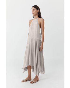 St. Agni Silk Handkerchief Halter Dress - Multicolour