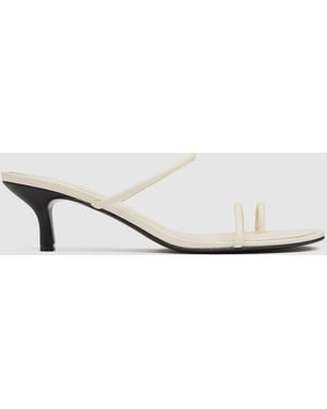 St. Agni Minimal Strap Heel - White