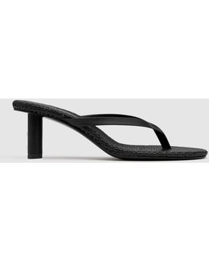 St. Agni Woven Thong Heel - White