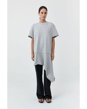 St. Agni Layered Tee Mini Dress - Blue