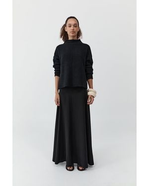 St. Agni Wool Blend Mock Neck Jumper - Black
