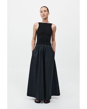 St. Agni Bateau Cut Out Dress - Blue
