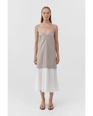 St. Agni Paper Taffeta Petticoat Dress - White