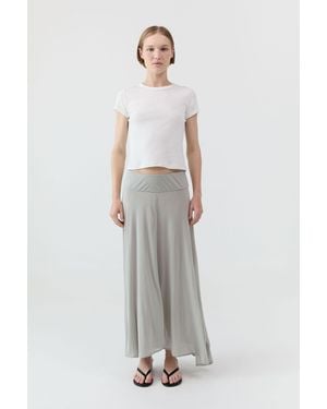 St. Agni Fluid Jersey Skirt - White
