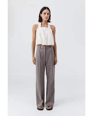 St. Agni Cloud Twist Halter Top - White
