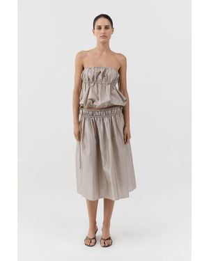 St. Agni Paper Taffeta Drawstring Skirt - Multicolour