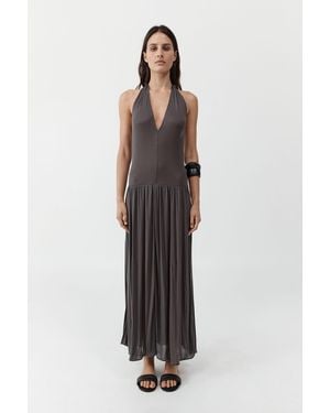 St. Agni Fluid Jersey Halter Dress - White