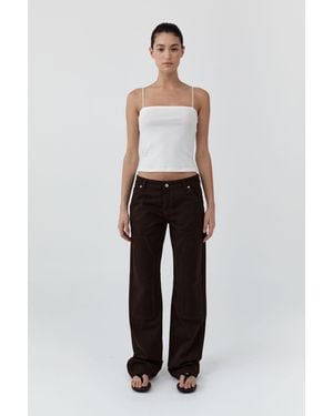 St. Agni Canvas Carpenter Jeans - White