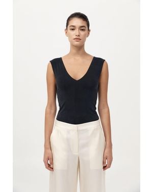 St. Agni 90S Cupro Top - Blue