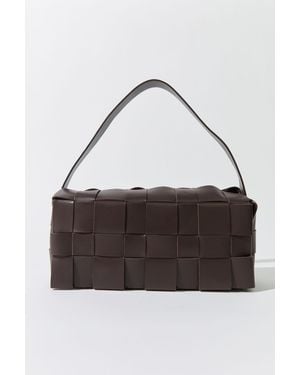 St. Agni Woven Envelope Slim Tote - Brown