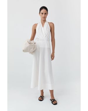 St. Agni Halter Circle Hem Dress - White