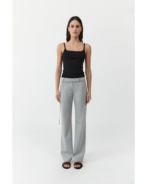 St. Agni Slim Square Neck Knit Top - Black