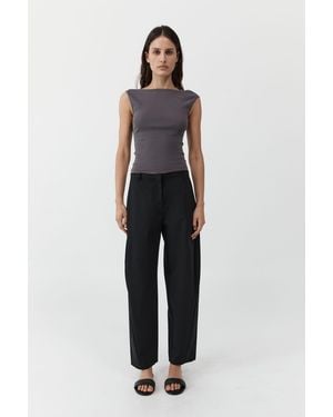 St. Agni Fine Band Balloon Pants - Black