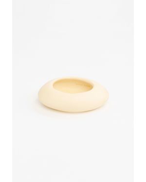 Dinosaur Designs Medium Rock Bangle By - White